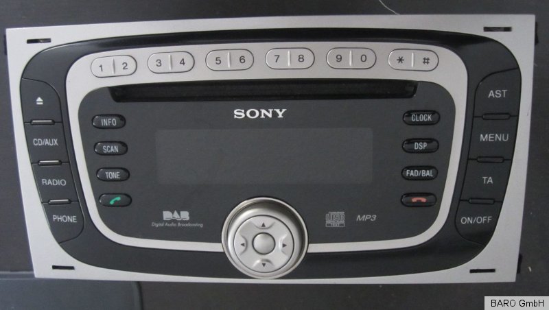 Ford Kuga Radio Sony DAB MP3 CD CDX5F611 8V4T18C939LD