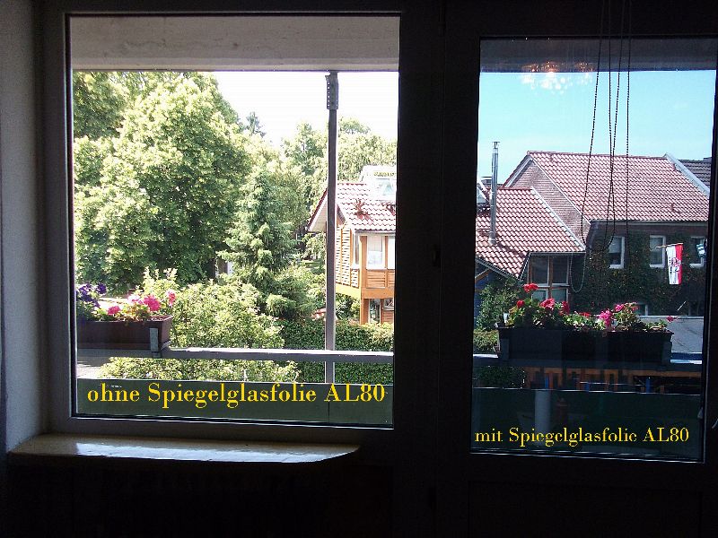 Spiegelglas Folien Fenster UV Spionfolie Selbstklebend