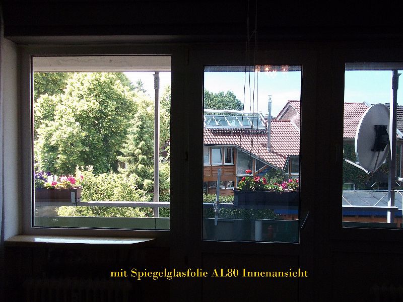 Spiegelglas Folien Fenster UV Spionfolie Selbstklebend