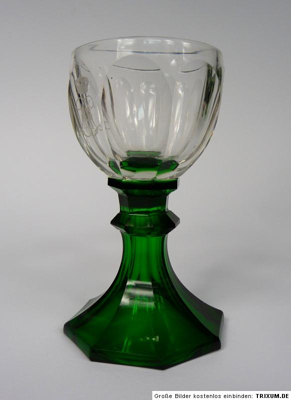 Glas mit Krone Val Saint Lambert um 1880