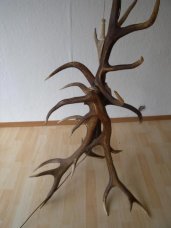 Ausgefallene große Geweih Stehlampe Hirschgeweih Geweihlampe Jäger Jagd