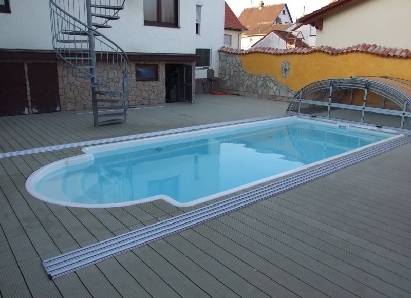 GFK Fertigswimming Pool Helio 2 / Maße 900x370x155 cm / INKL POOL 