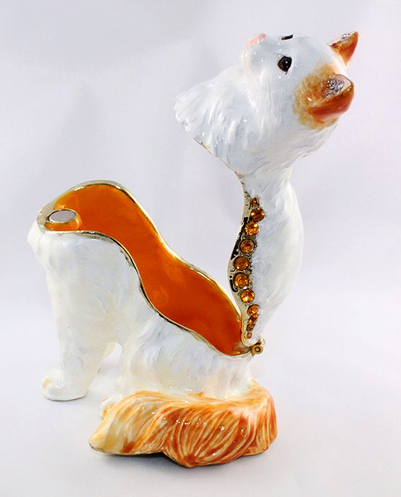 Katze Schmuck Schatulle Pillen Dose Schmuckkästchen Sammlerstück Strass Deko Box
