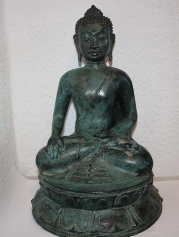Großer Tibet Bronze Buddha Skulptur Figur Statue Tibetische Sculpture