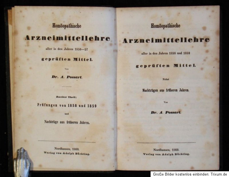 1860 Homöopathische Arzneimittellehre aller Homöopathie Arzneimittel