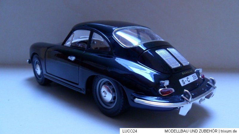 Porsche Modell / 356 B / schwarz / 1961 / SCALE 118 / von Bburago