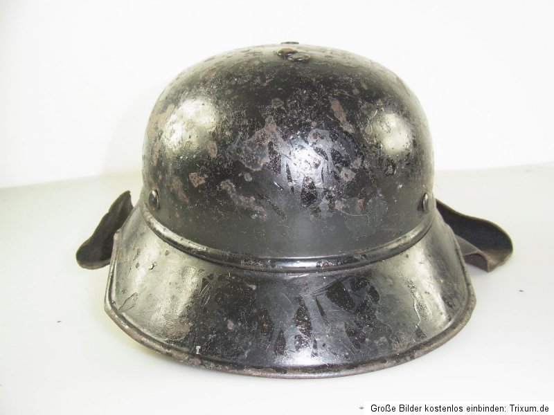 Alter Helm Luftschutz Feuerwehr Gladiator Stahlhelm Nackenschutz