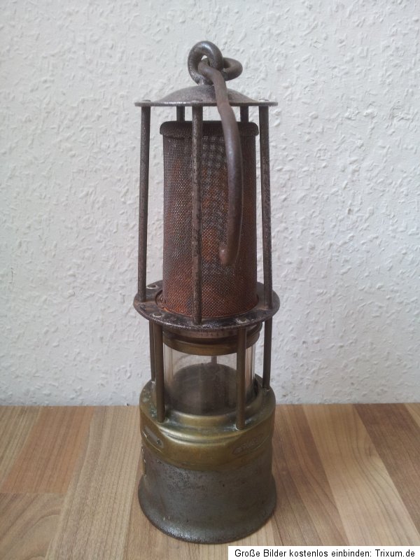 Art. B 529) Alte Grubenlampe. Friemann&Wolf GmbH. Zustand siehe Fotos