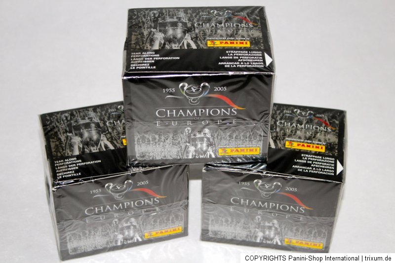 Panini CHAMPIONS OF EUROPE 2005 05-2 x DISPLAY BOX CAJITA sealed/OVP