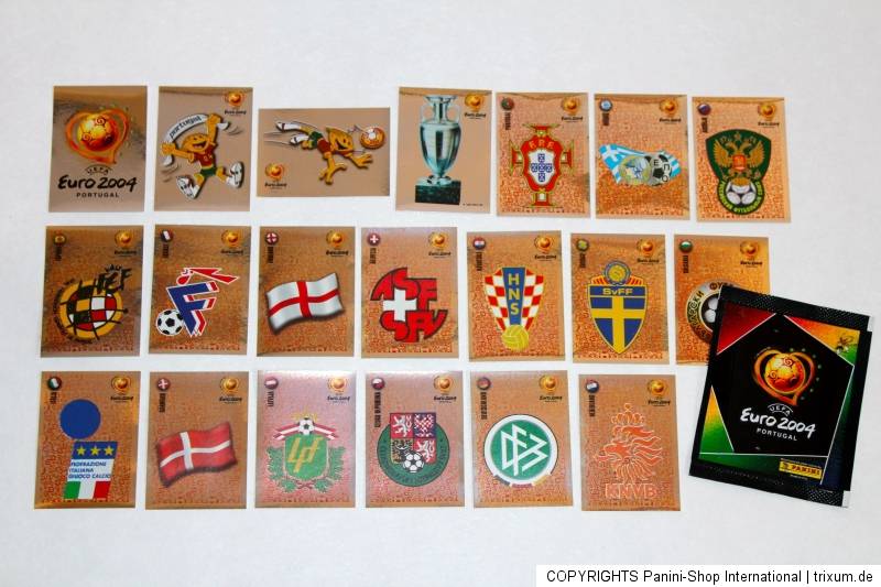 Panini EM EC Euro 2004 04 – KOMPLETTSATZ + Leeralbum ALBUM + Tüte