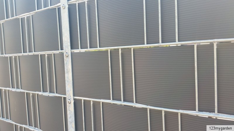 10X Doppelstabmatten Zaun Hart-PVC Sichtschutzstreifen FolieStreifen Windschutz