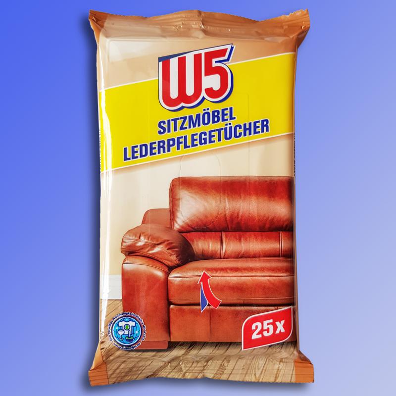 W5 Seating Furniture Tissue 25 Wet Wipes Leather Cleaning U Care