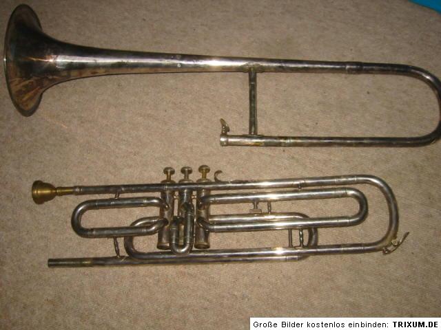 old Bb  trombone by Amati with valves  