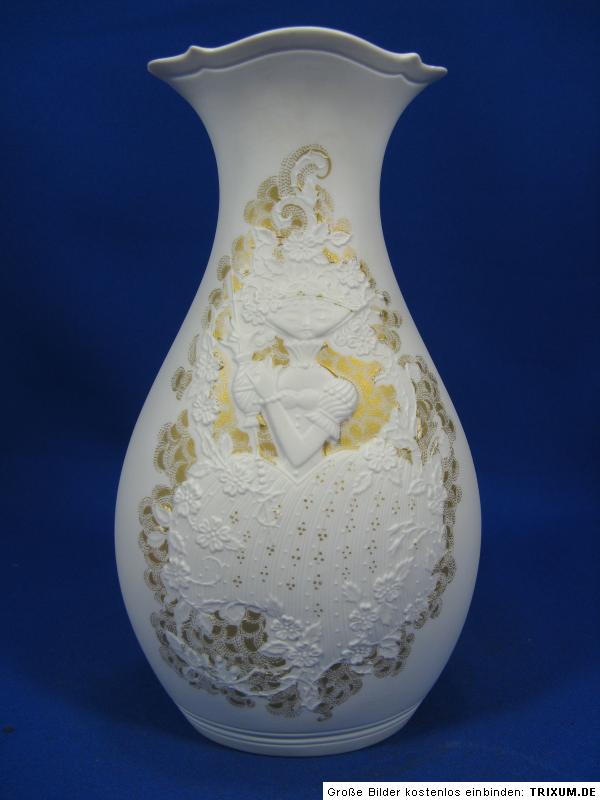 Bezaubernde Kaiser Relief Porzellan Vase Dekor Rhapsodie 633 22cm