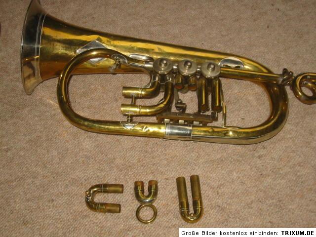   rotary C  Flugelhorn Zalud Terezin w. garland & pigtale crook  