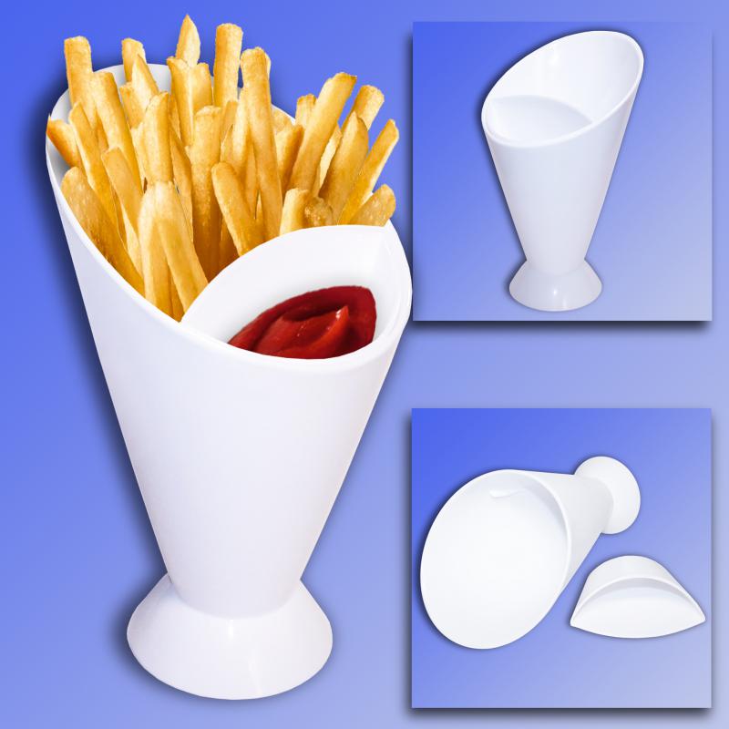 Kunststoff Pommes Tute Mit Dip Schale Pommes Frites Schale Becher Snack Schale Esscopipe Com