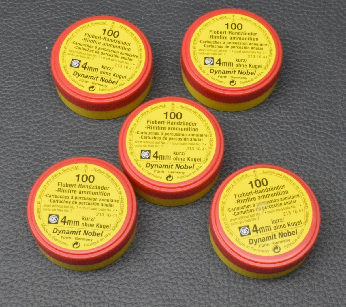 500 Schuss RWS Flobert Randzünder 4mm Randz. ohne Kugel, zum ...