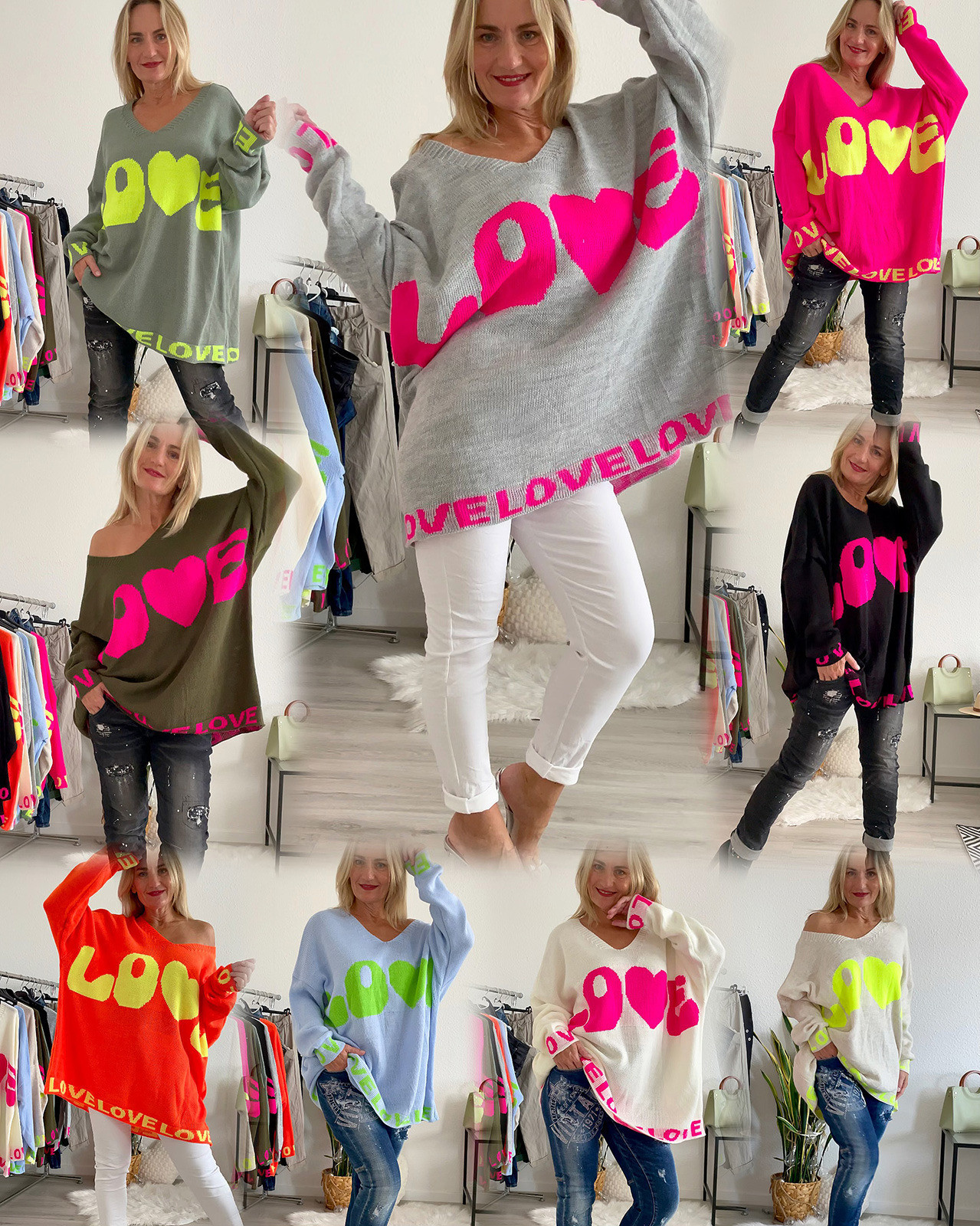 Damen Strickpullover Love Made in Italy new collection